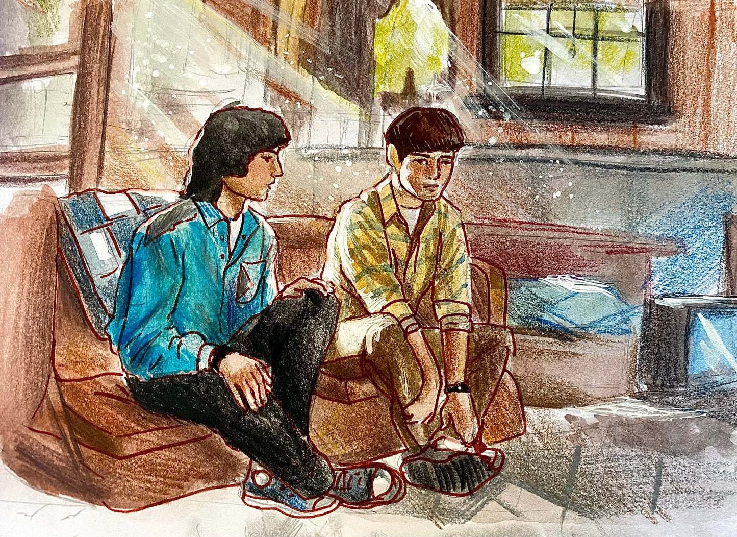 Byler watercolour print